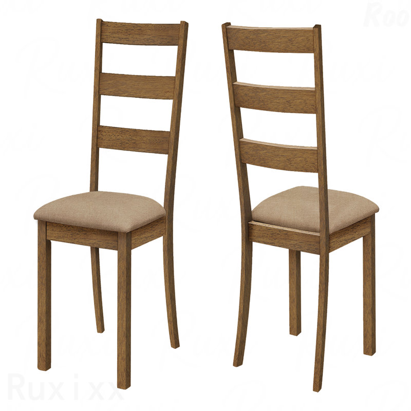 Chaise d'appoint de salle à manger - ensemble de 2, d'appoint, rembourrée, de cuisine, de salle à manger, de brun, idéale pour les chambres à coucher rembourrées, pieds en bois au fini noyer, transitionnel