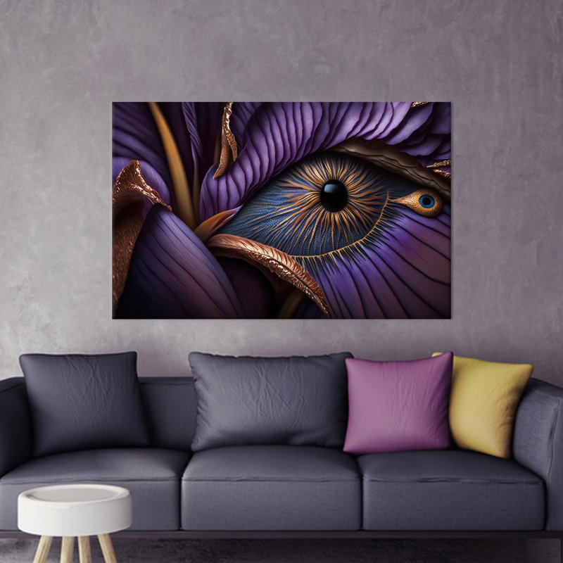 Large Abstract Eye Wall Hanging Minimalist Art Canvas Ideal for Modern Home Decor and Luxury Gift, 20 cm H x 30 cm W