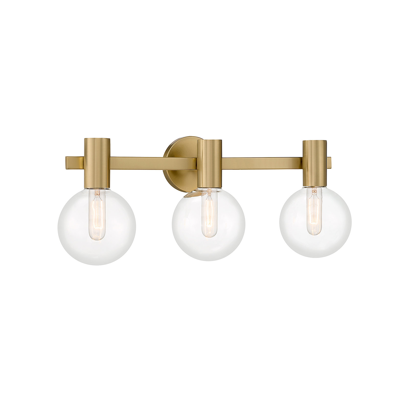 Roelf 3 Light Transparent Bath Sconce, Gold