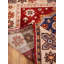 Tapis d'intérieur rectangulaire oriental en soie et laine crème et rouge, noué à la main, fait main-385784170