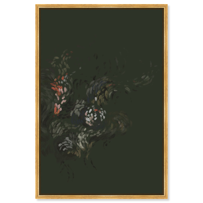 Dancing Petals II Print by Oliver Gal, 37"H x 55"W, Gold Floater Frame