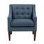Chaise d'appoint - Tissu d'ameublement bleu capitonné-616355589