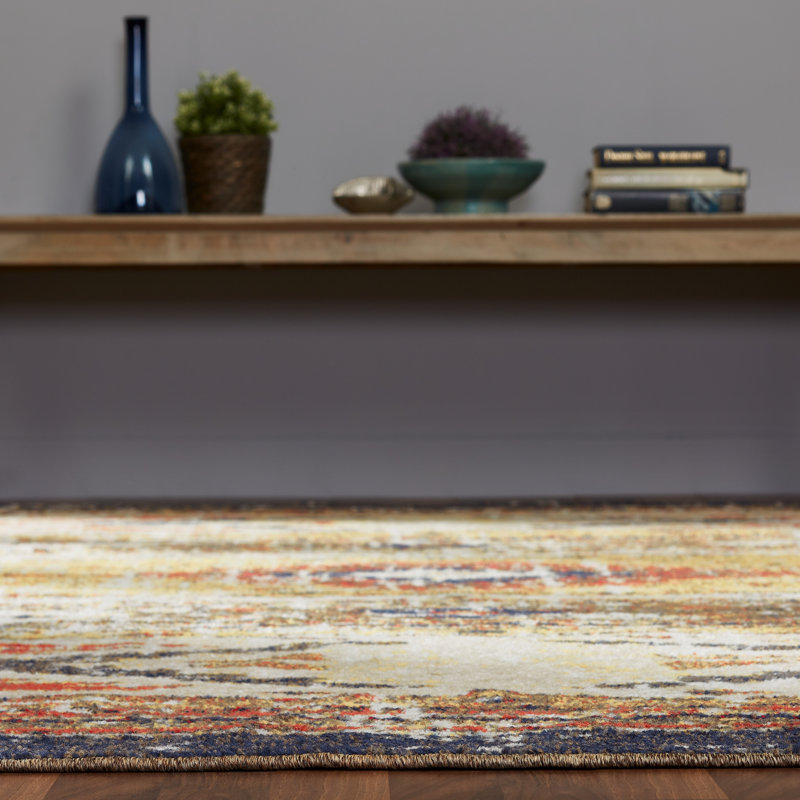 Dean Southwestern Area Rug in Gold, Rectangle 2' x 3'