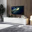 Meuble audio-vidéo moderne avec console multimédia pour le salon