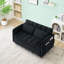 Canapé 52 po en velours noir moderne-1469366407