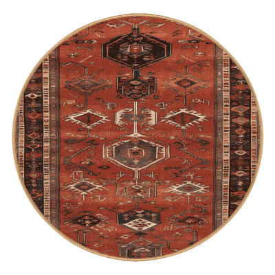 Tapis brun turc lavable à la machine