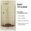 Cabine de douche d'angle semi-sans cadre 36 "x 72"-94573376