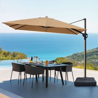 145'' X 104'' Cantilever Outdoor Umbrella, Counter Weighted Base Included