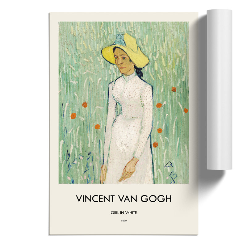 Girl in White by Vincent Van Gogh - 1 Piece Painting, 42cm H x 30cm W x 0.1cm D