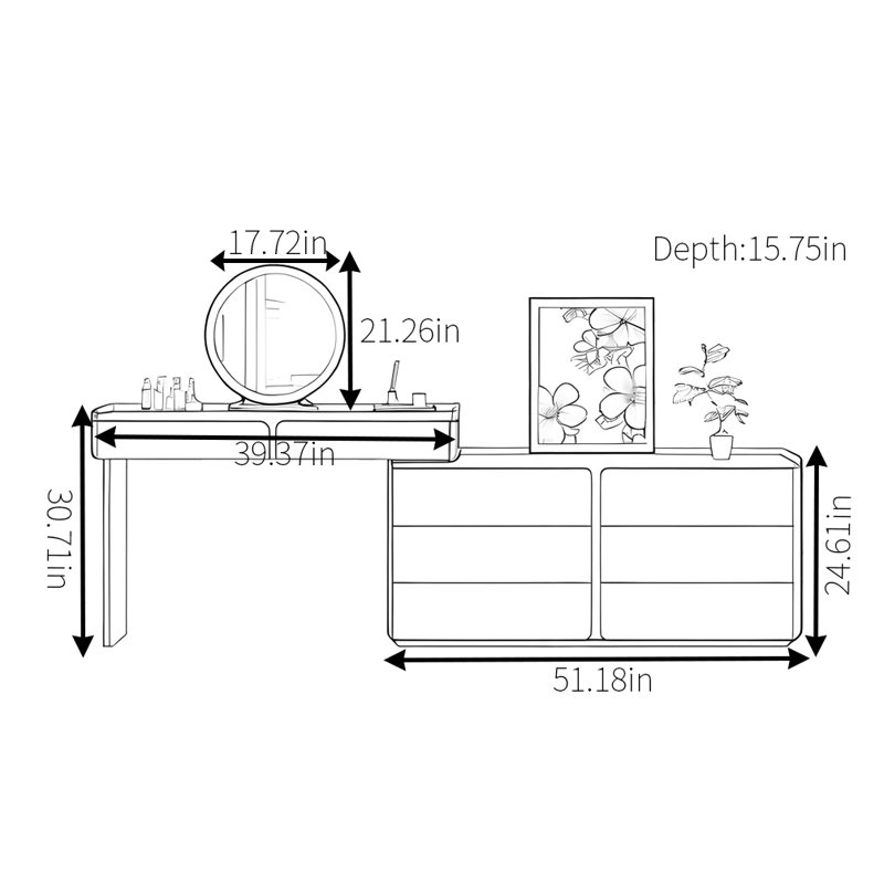 Commode simple et moderne