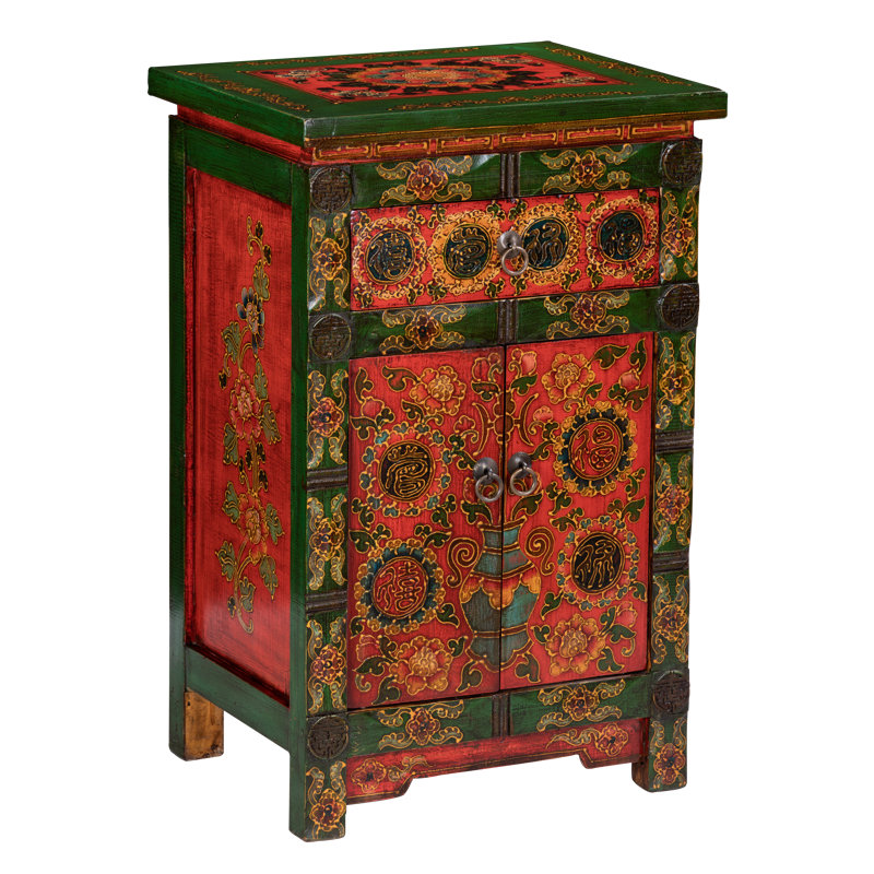 Mohler Handpainted Side Table with Storage
