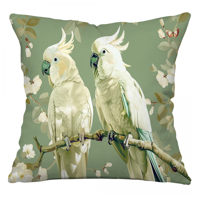 Coussin Parrot, H 16 po x l 16 po