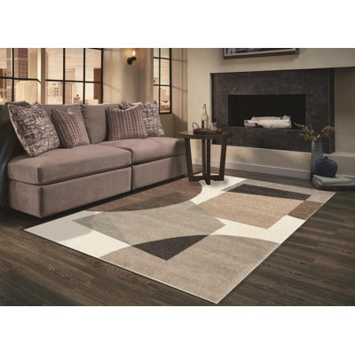 Arbon Collection Abstract Geometric Area Rug