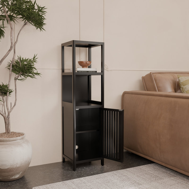Armoire de rangement en bambou noire de 52 pieds de haut