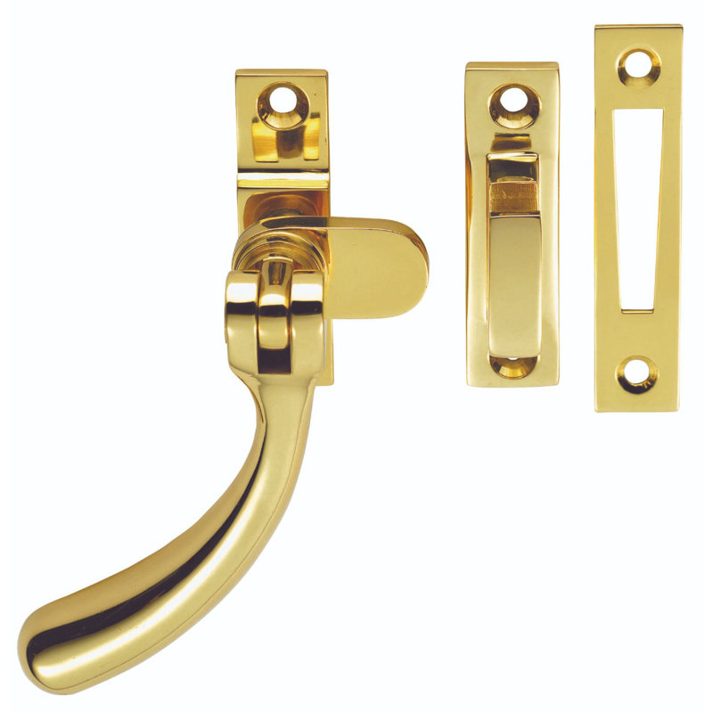 Gunulf Bulb End Casement Fastener Door, Polished Chrome