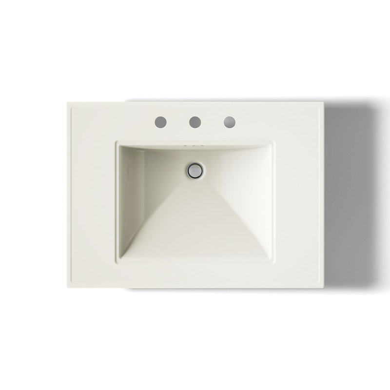 Memoirs® Stately 24" Pedestal Bathroom Sink with 4" Centerset Faucet Holes, Biscuit, 8" Centers
