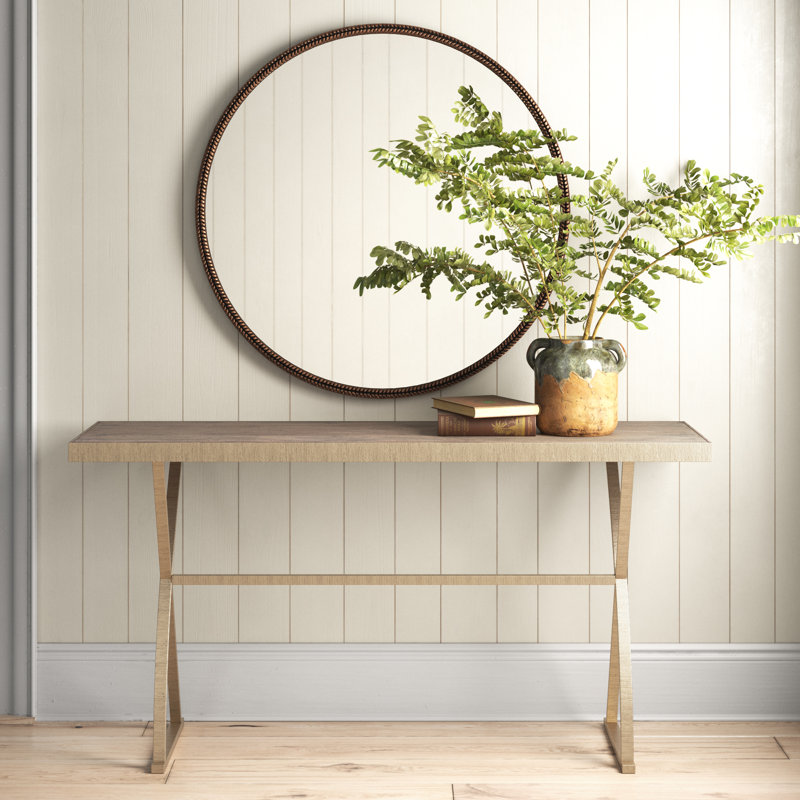 Bernville 62'' Brown Pine Wood Console Table