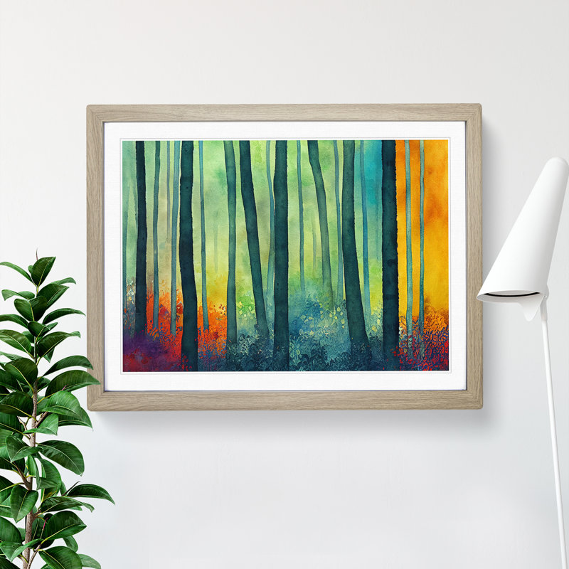 Vibrant Forest Vol.3 - Framed Print, 34cm H x 46cm W, Oak