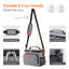 Insulated Lunch Bag For Men, Thermal Lunch Box For Women Cool Bag, Reusable Leakproof Lunch Tote Bag With Adjustable Shoulder Strap For Adult For Work/Picnic/Beach, Grey 15L