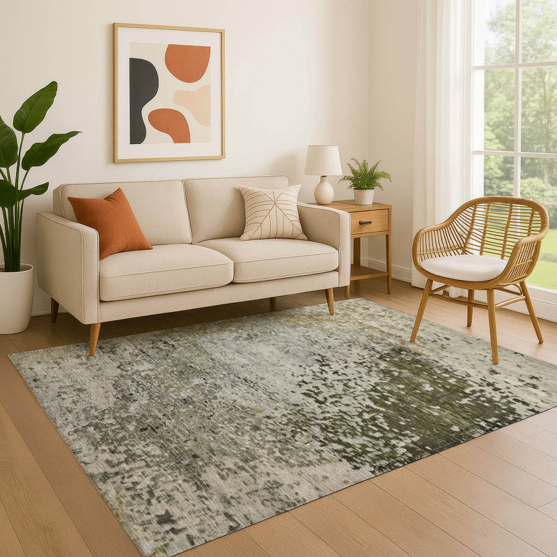 Premium Machine Washable Lubbers AMF1737 Modern Rug, Rectangle 10' x 14'