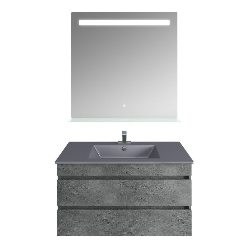 31.18'' Single Bathroom Vanity with Stone Top