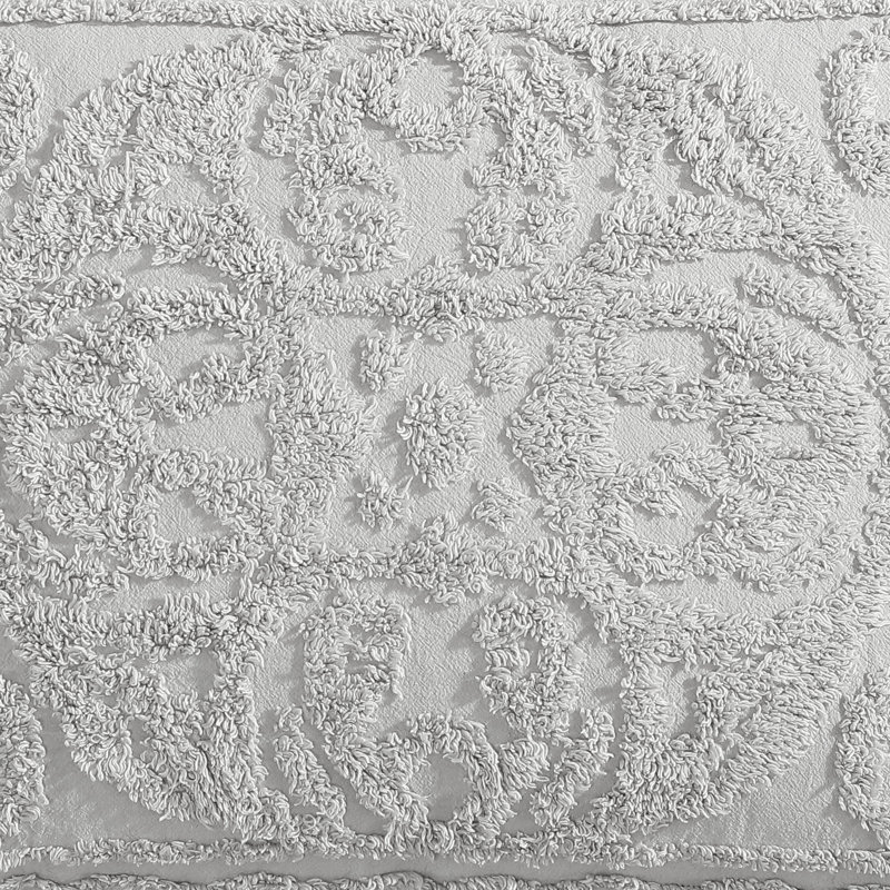 Taie décorative en chenille, Gris, Taie décorative de très grande taille