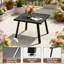 Table d'appoint en acier pour l'extérieur, table basse carrée résistante aux intempéries