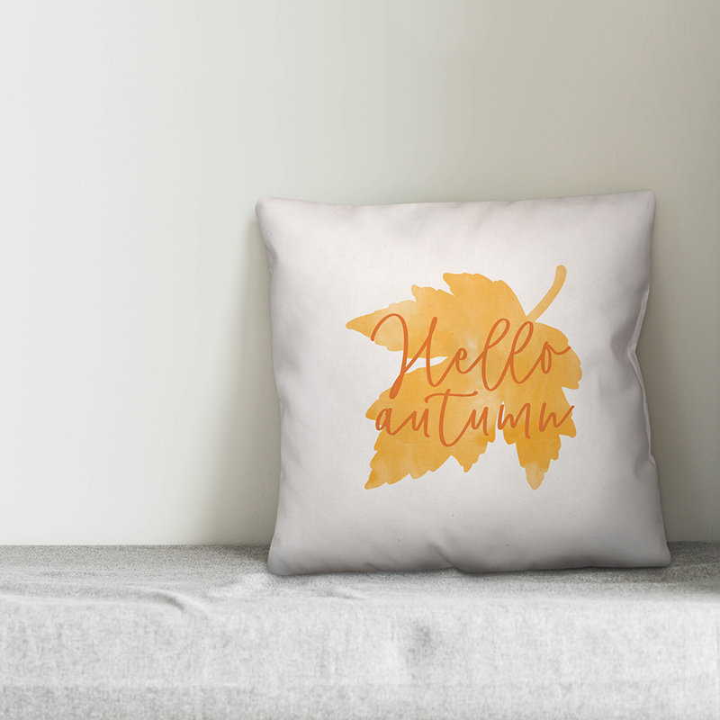  Housse de coussin Hello Autumn, 16 po x 1 po