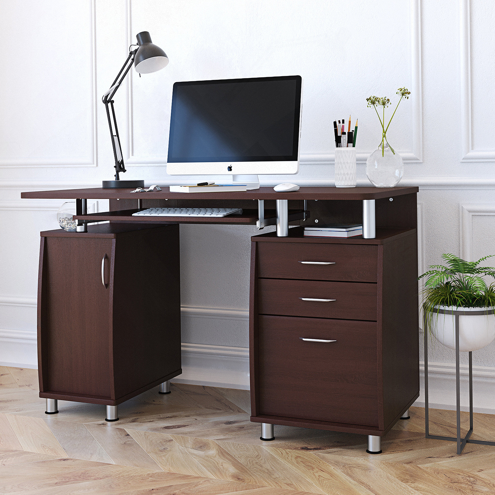 Red Barrel Studio® Complete Workstation Computer Desk With Storage ...