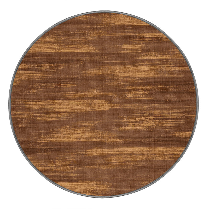 Tapis abstrait lavable à la machine, Rond 5 pi