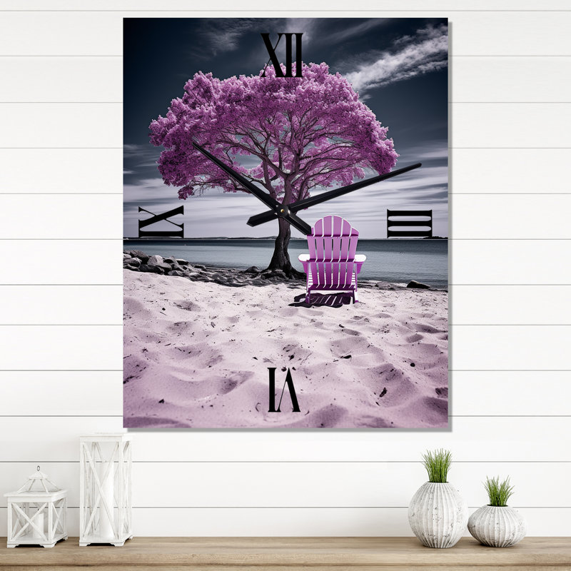 Coastal Dreams - Horloge murale nautique et de plage surdimensionnée, Très grand