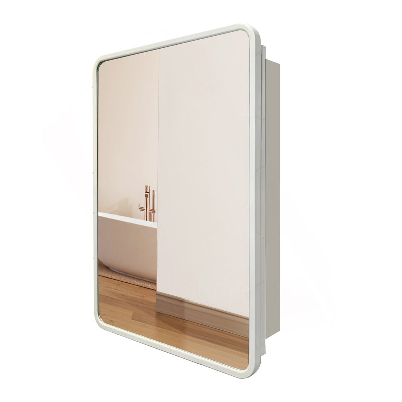 Armoire de salle de bain polyvalente avec miroir, offrant beaucoup de rangement et des options d'installation flexibles.