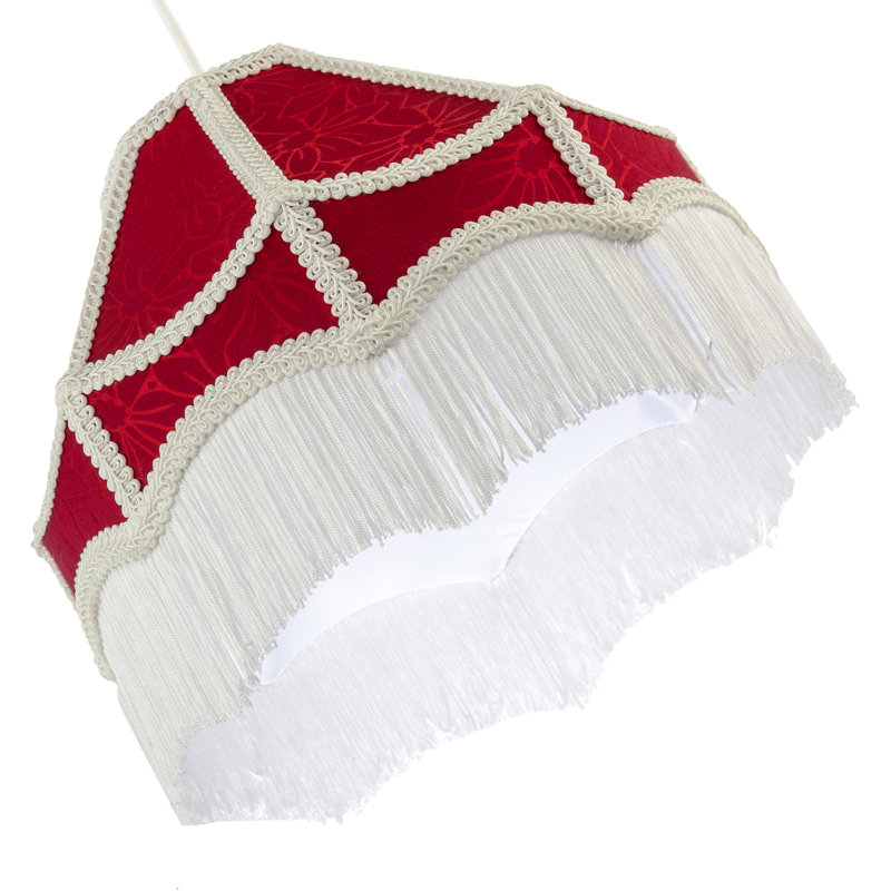 19cm H Fabric Empire Lamp Shade ( No Direct Attachment Method ) in Red