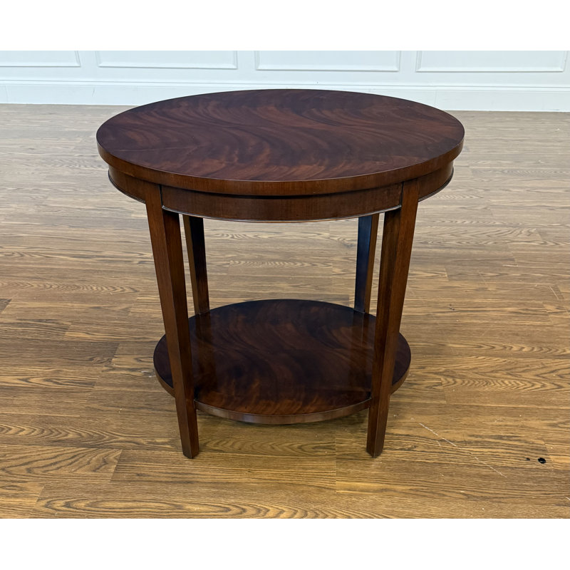 Oval Mahogany End Table 