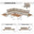 Outdoor Aluminum Patio Sofa with  Teak color wood Coffee Table-60422805