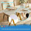 Table de salle à manger rectangulaire en verre trempé de 51 po avec pieds en métal-88109738