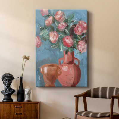 Rosa Blooms I -Custom Wrapped Gallery Cavas