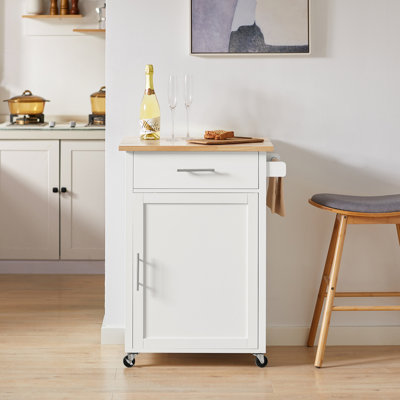 Gutherez Wood Kitchen Cart