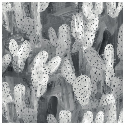 Cactus gris abstrait avec couvre-lit Cactus