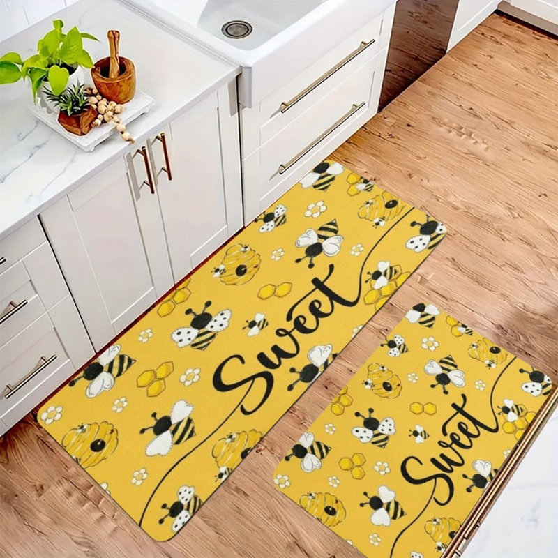 Ensemble de 2 tapis de cuisine Bee Sweet