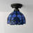 8 in. 1 - Light Bronze and Stained Glass / Tiffany LED Bowl Ceiling Fan Light Kit-1517258910