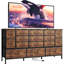 Meuble télé 63,3 pouces pour chambre à coucher, commode 16 grands tiroirs, ...