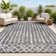 Yosemite Bohemian Geometric Black/Ivory Indoor/Outdoor Rug