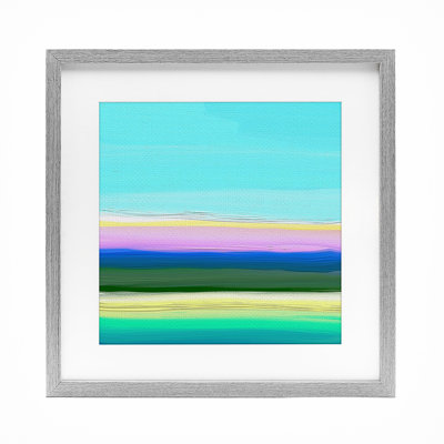 Bright Ocean Dreams, reproduction sous verre encadrée, conception par Atelier Posters