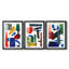 Colorful Shapes I - Impression personnalisée de qualité supérieure avec cadre mat - 3 pièces-1128185401