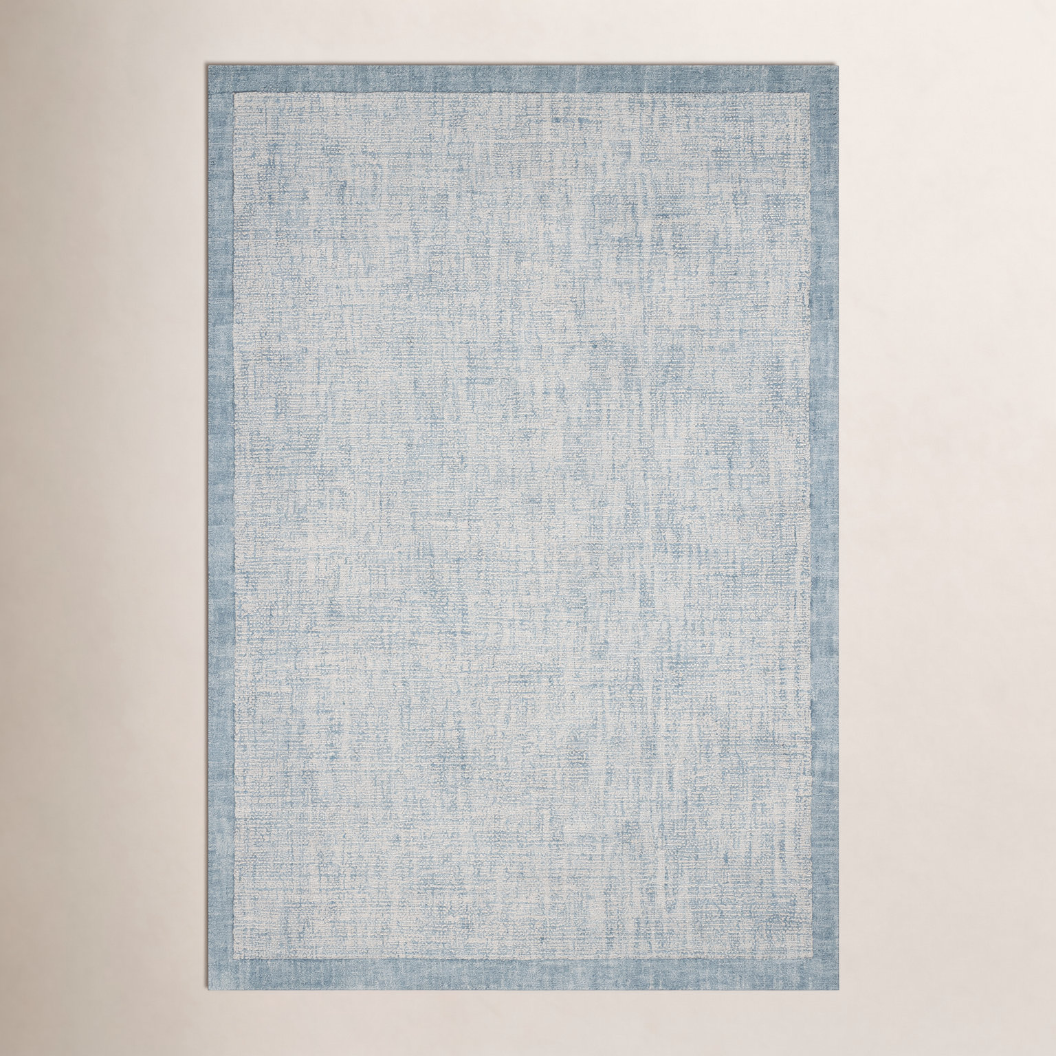 Henley Ivory / Blue Area Rug, Rectangle 5' x 7'6"
