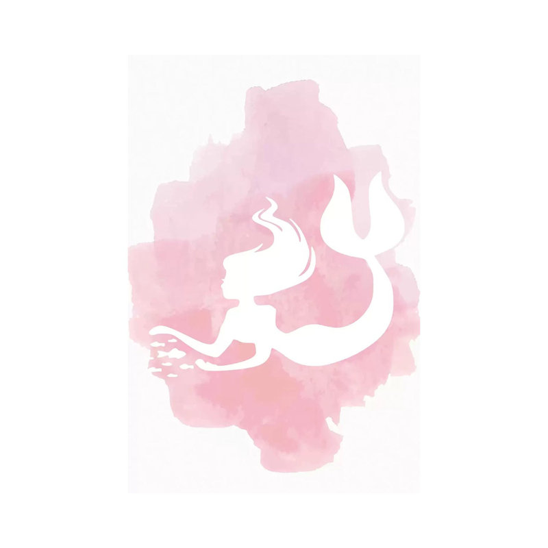 Sirène - impression d'art graphique, H 26 po x l 18 po x 1,5 po, Toile tendue, Pas de tapis