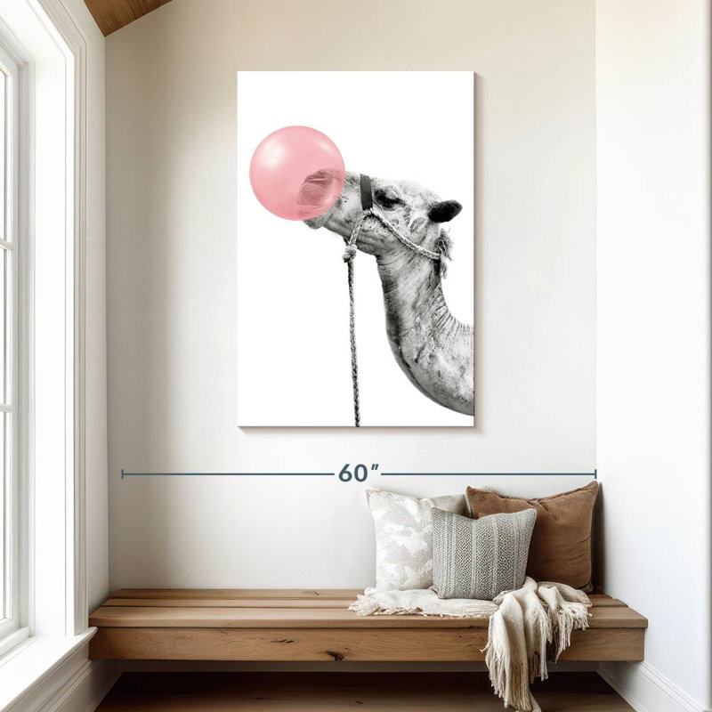 Pop Bubble Gum Camel, 45" H x 30" W