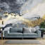 Décoration murale en marbre gris et doré-1256358934