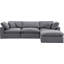 Kirstey Velvet L-Shaped Sectional Reversible-87141383
